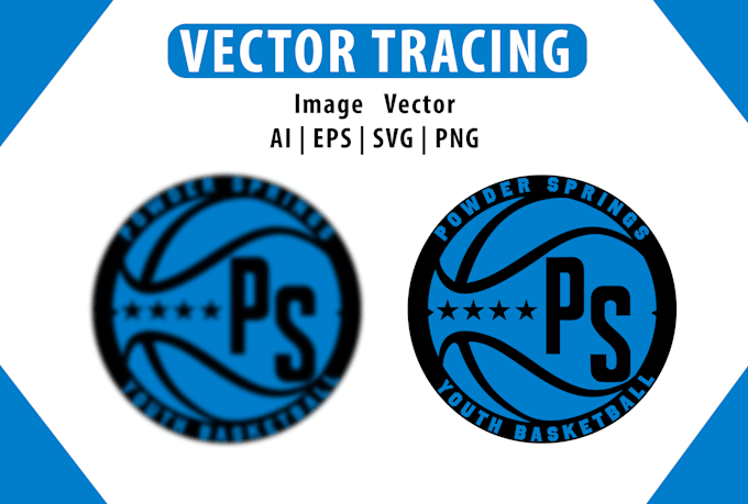 manually vector trace logo to ai, svg, eps