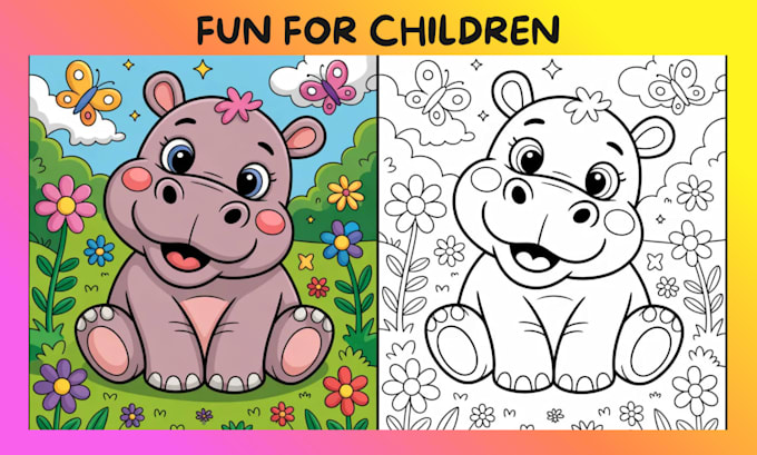 professionally create kids coloring book pages