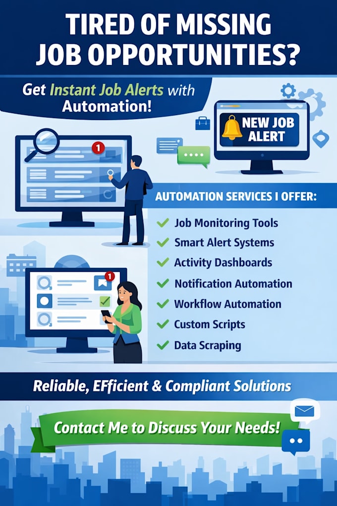 develop linkedin automation bot, job finder bot, website bot, batch finder