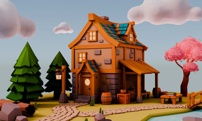 create stylized 3d game props and assets
