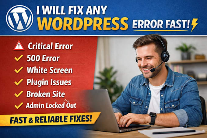 fix wordpress critical error, 500 error, white screen fast