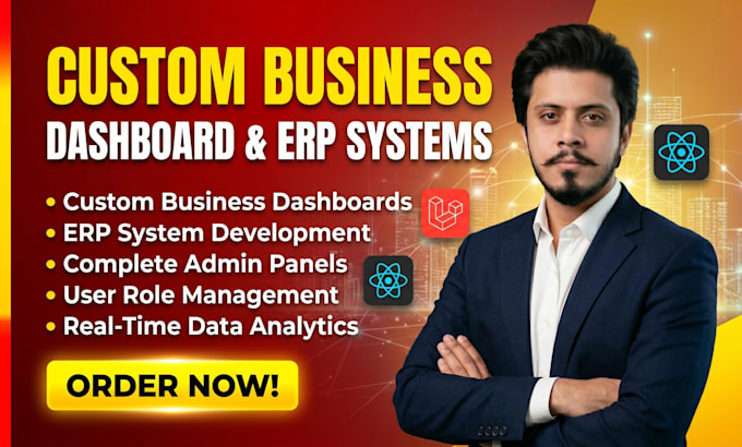 develop custom business dashboard or erp system with admin panel