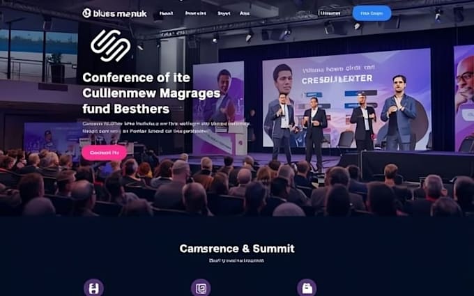 build squarespace conference website event landing page website ticket booking