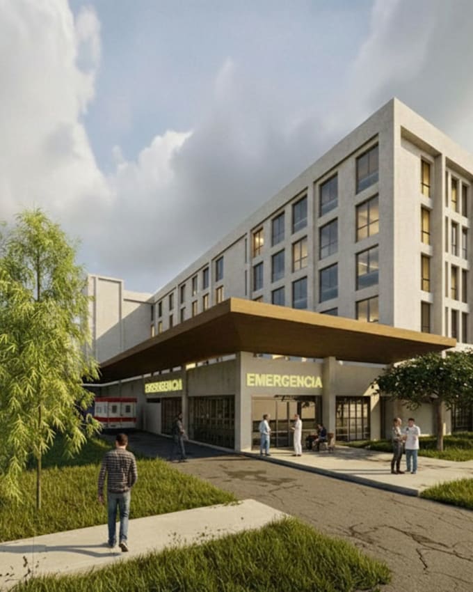 create 3d model and render exterior, interior