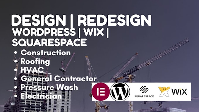 create construction website redesign contractor construction website design