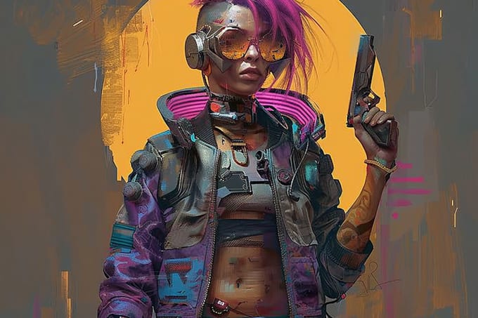 create cyberpunk character art