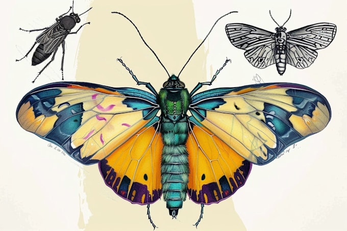 do color insects illustration