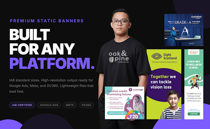 design premium web banners and static display ads
