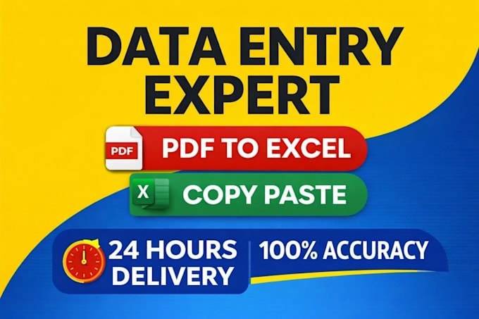do fast and accurate data entry, copy past work in 24 hours