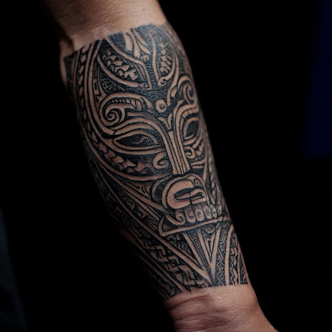 design a polynesian maori tribal tattoo