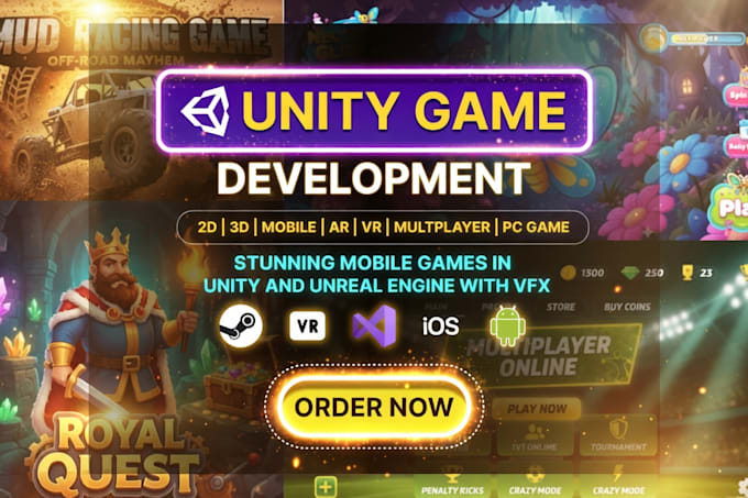 develop stunning mobile games in unity and unreal engine with vfx