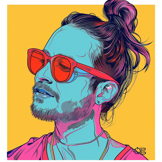 colorful pop art portrait