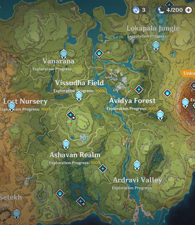 explore the genshin impact map