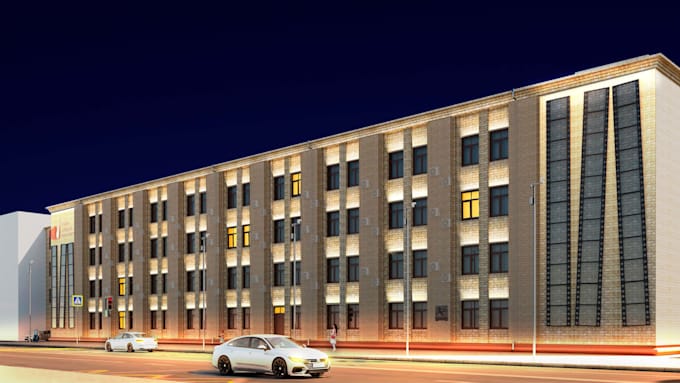 create facade lighting visualization in photoshop