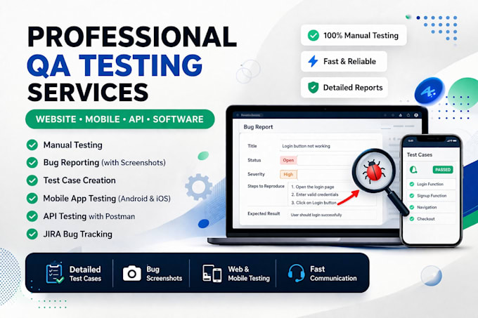 do manual testing, write test cases and report bugs professionally