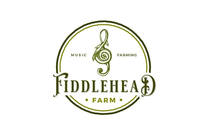 design creative fiddle head farm logo
