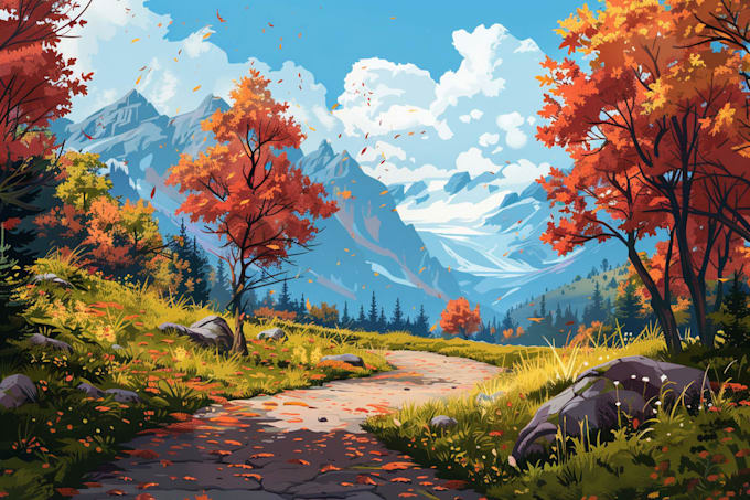 create professional landscape digital art