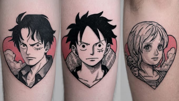 make comic cartoon anime tattoo design