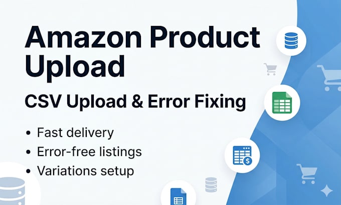 upload amazon products via CSV and fix listing errors