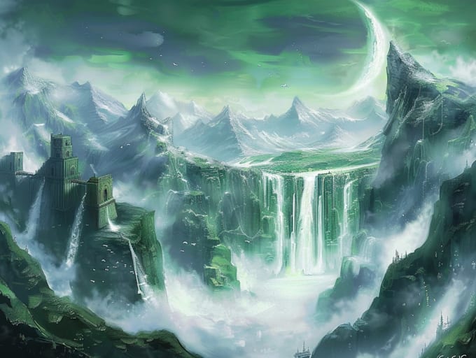 fantasy landscape art concept lost civilizations