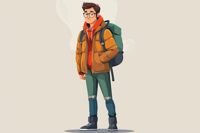 flat vector character illustration for anything