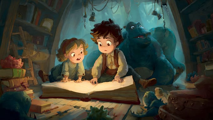 create children book illustration and formatting
