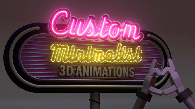 do custom minimalist 3d animations