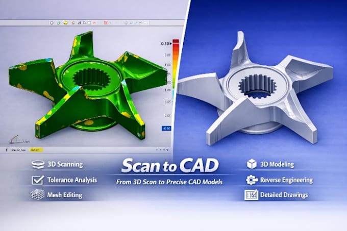 convert a 3d scan into a solid cad model
