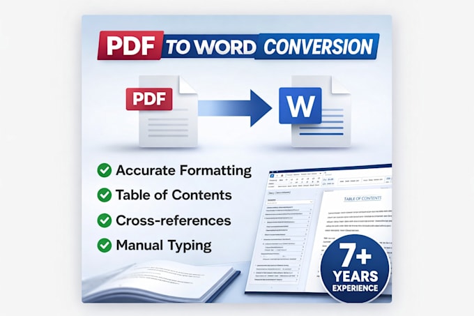 convert PDF to word with toc tables figures and formatting