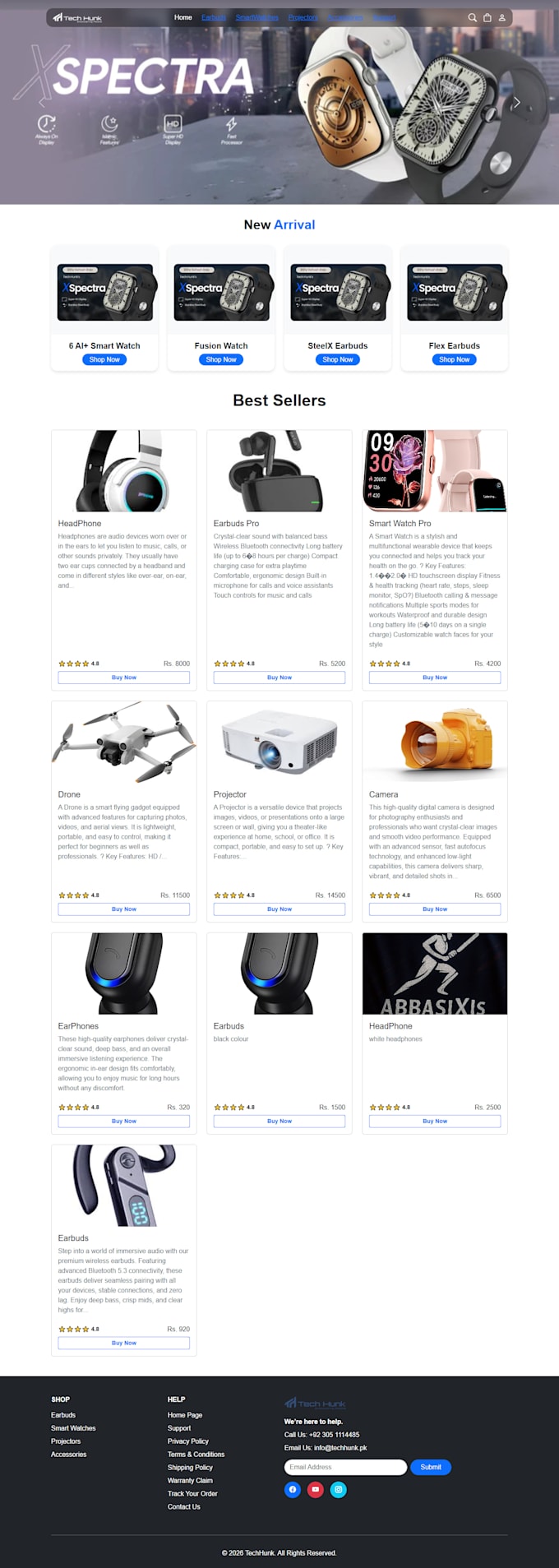 develop custom e commerce website with admin panel