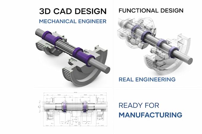 Design a 3d cad model for your mechanical part or product by Bastien ...