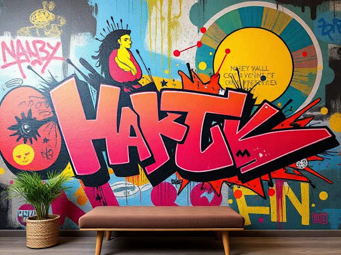create custom graffiti art designs murals and wall arts