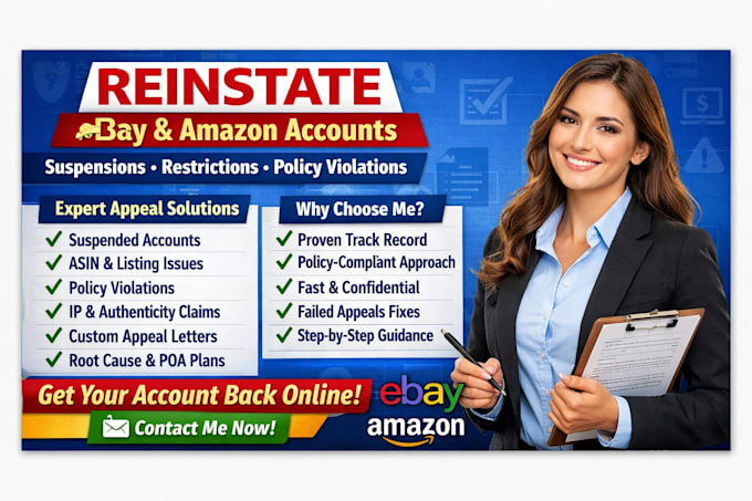reinstate ebay amazon suspension restriction appeal letter policy violation