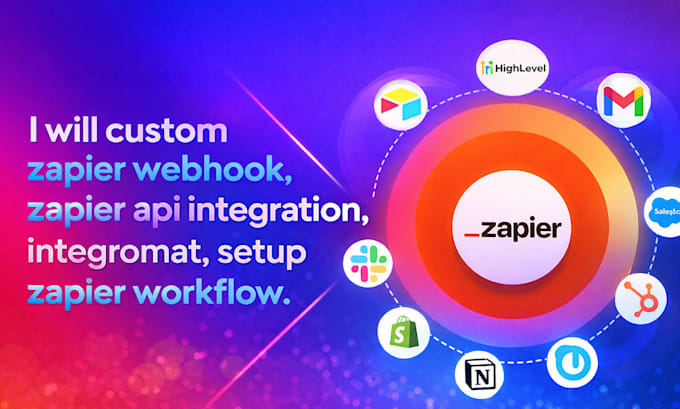 setup zapier workflow, custom zapier webhook, zapier api integration integromat