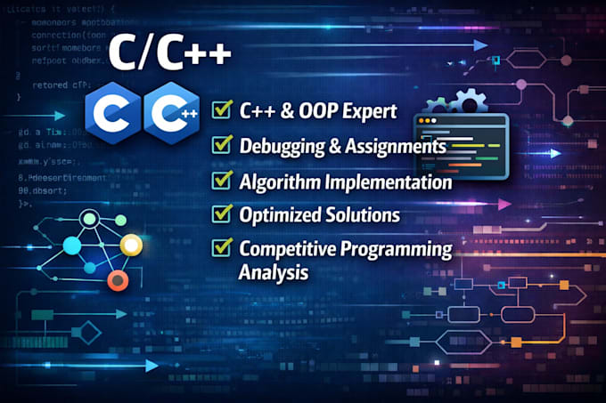 develop c, cpp, oop projects and fix your code and it