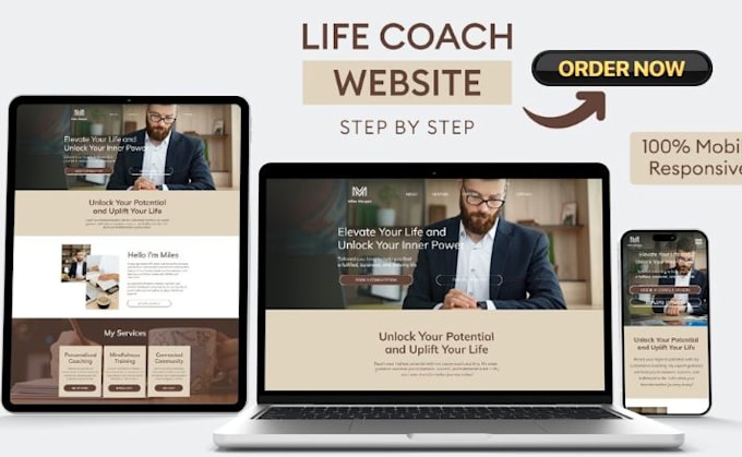 design a coaching website for a life coach, consultant, speaker, trainer website