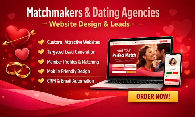 generate dating, matchmaking and singles event leads, build wix website