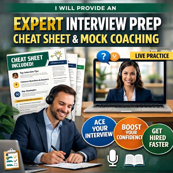 provide an expert interview prep cheat sheet and mock coaching