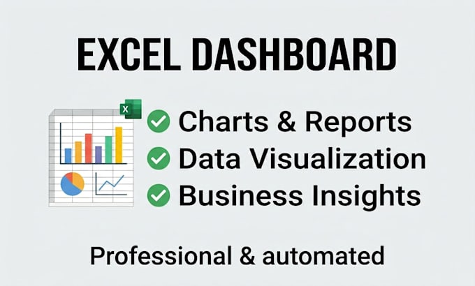 create excel dashboards, KPI reports and automated reporting