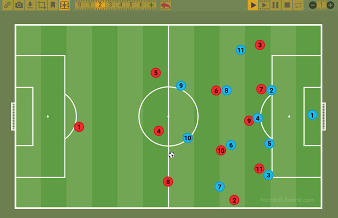 create clear custom football tactical animations on tactical board