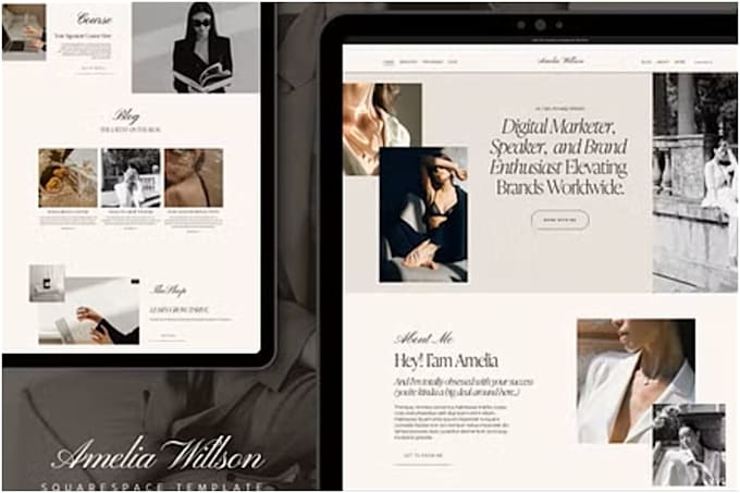 customize and create squarespace website from scratch