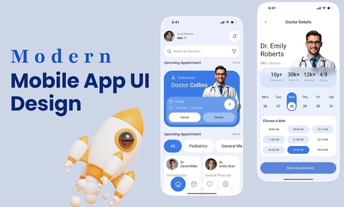 design modern mobile app design in figma