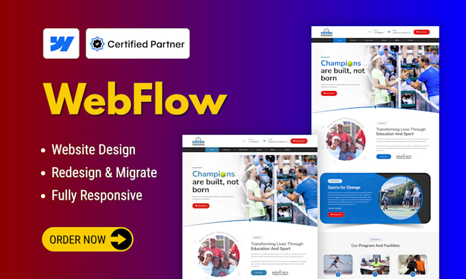 design and develop a webflow website or webflow landing page