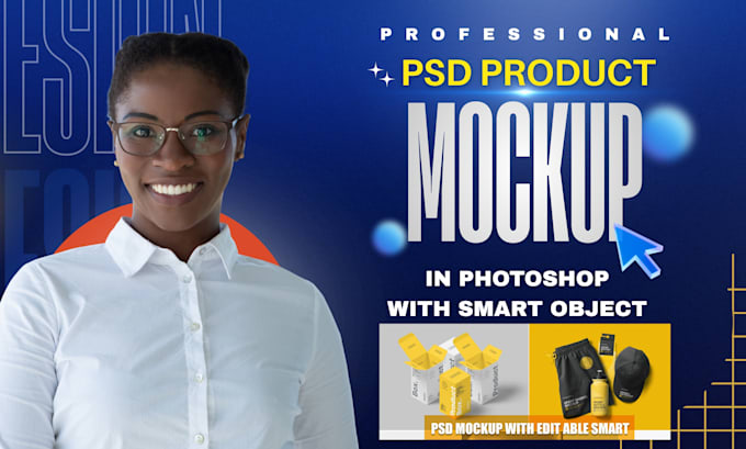 a PSD product mockup featuring smart objects in photoshop