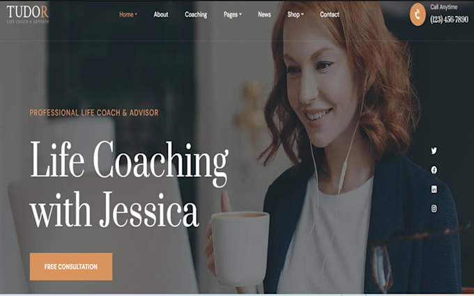 design wix life coach membership website mindset mentor website