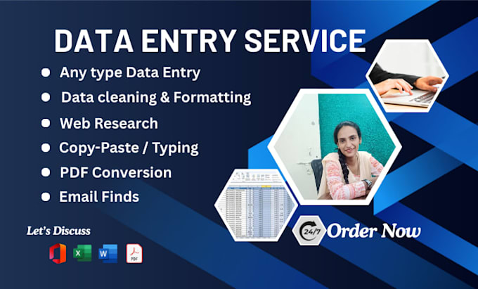 do accurate and fast data entry, copy paste, excel work