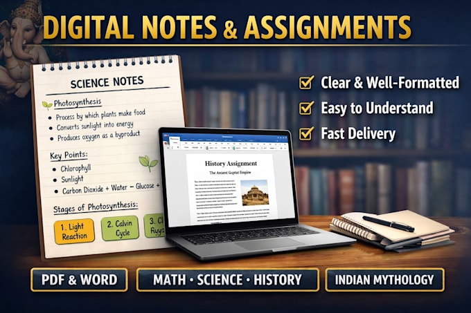 create clear digital notes and assignments