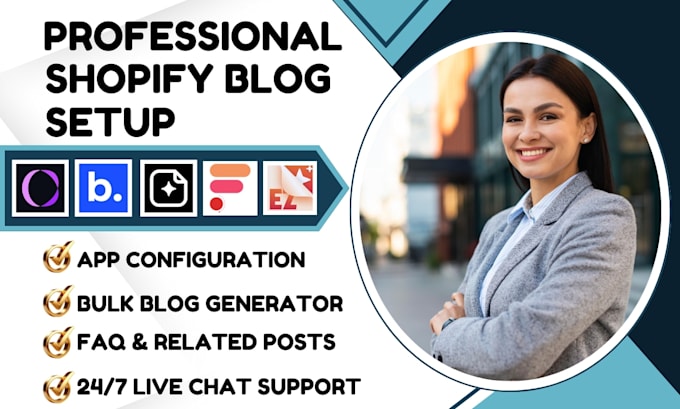 setup shopify bloggle seowill jolt essential dropinblog avada tapitha ez ai