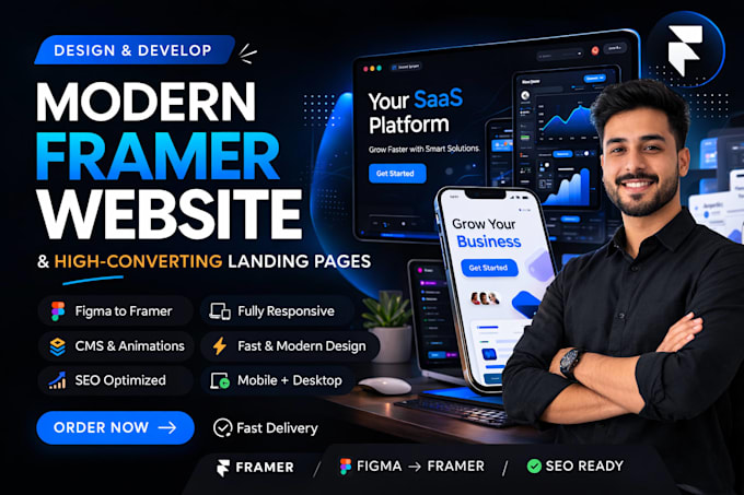 design, fix, optimize a high converting framer website or framer landing page
