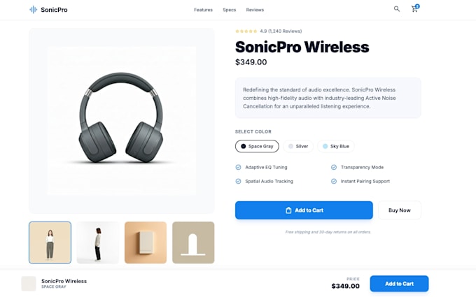 create single product page